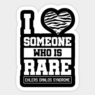 Ehlers Danlos Syndrome Black And White Ribbon Love Sticker